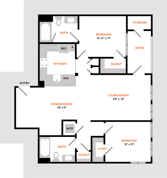 Plan 2D 1219 floor plan